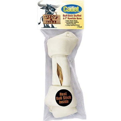 Cadet Hide-A-Bull Bull Stick Stuffed Rawhide Bone (6-7 Inch)