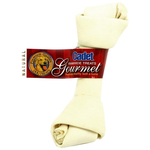 Cadet White Rawhide Knotted Dog Bone (13-14 inch)