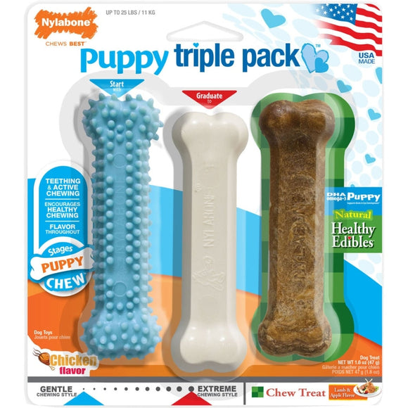 PUPPY CHEW VARIETY PACK (REG-3 PK, BLUE)