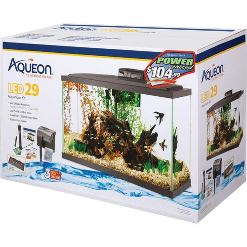 AQUEON LED AQUARIUM KIT RECTANGLE PREPRICED (29 GAL-30X12X18 IN)