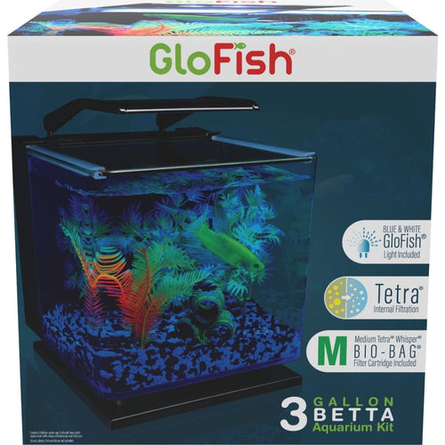 GLOFISH BETTA GLASS AQUARIUM KIT (3 GALLON)